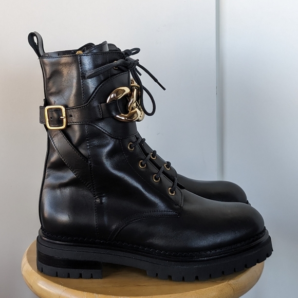Bukela Maddy Black Women's Combat Boots - Picture 5 of 12